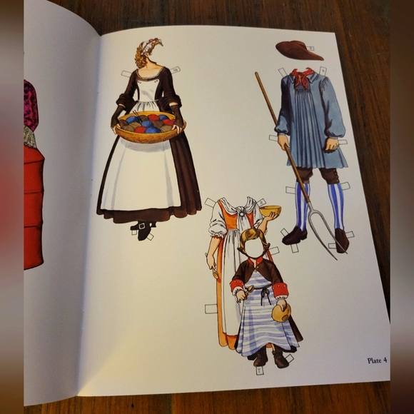 American Family Of The Colonial Era vintage Paper Dolls book by Tom Tierney - Picture 4 of 7